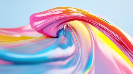 Poster - A dynamic swirl of vivid colors combines in a striking, abstract formation, evoking a sense of flow and energy