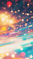 Poster - Colorful streaks of light blend together, creating a captivating and dynamic abstract design