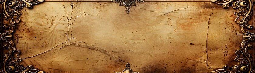 Poster - Vintage Inspired Ornate Frame with Flourishing Decor for Retro and Nostalgic Projects