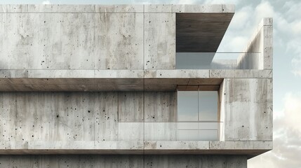 Poster - photorealistic Modern concrete showcasing textured surfaces and minimalist architectural