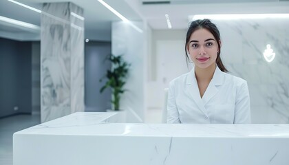 Aufkleber - Woman receptionist in luxury office