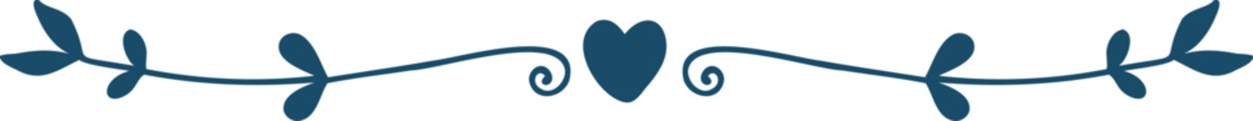 Beautiful heart text divider. Text divider. Elegant shape heart with cute sketch line, divider shape.