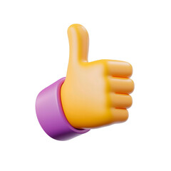 3d thumb up illustration 3d icon yellow & purple icons set for app design png like 3d icon