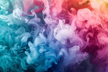 Poster - Vivid abstract background featuring swirls of colorful smoke intertwined
