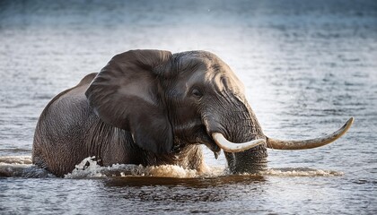 An elephant emitting much smoke from its trunk amidst a darkened sky