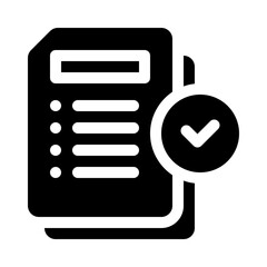 Sticker - document glyph icon