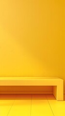 Poster - Smooth Pastel Yellow Backdrop for Product Presentation and Display