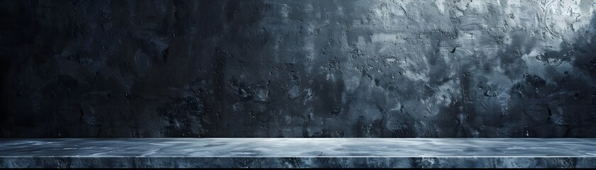 Poster - smooth dark grey surface perfect for modern and sleek product showcase with empty backdrop