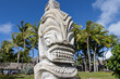 © Mat Hayward - Large tiki statue on a tropical island in the south pacific.