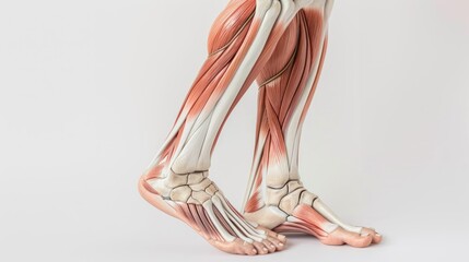 Wall Mural - Diagram showing the lower limb bones and muscles.