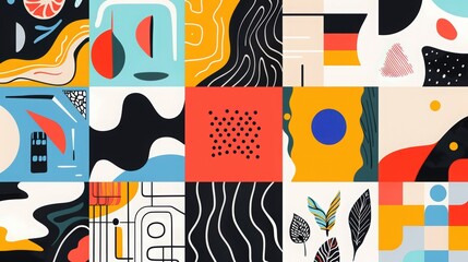 Poster - Explore abstract modern icons that blend creativity with functionality in unique designs