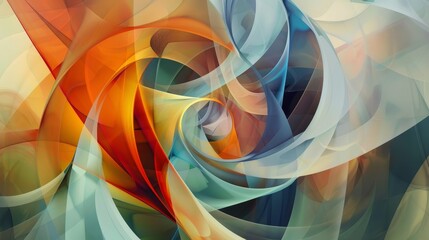 Wall Mural - abstract swirling patterns in vibrant colors showcasing dynamic motion and energy