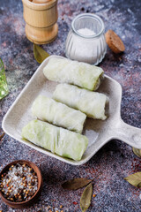 Wall Mural - Homemade Cabbage rolls with meat, rice and vegetables.