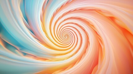 Wall Mural - Abstract Spiral Background with Soft Pastel Colors.