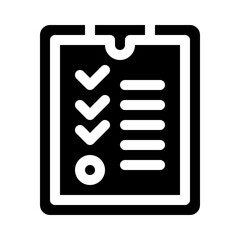 Poster - checklist glyph icon