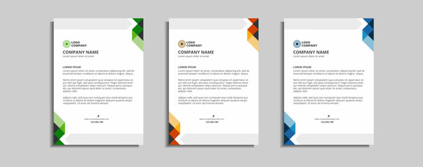 Sticker - modern corporate letterhead template design