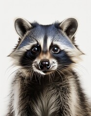 Wall Mural - close up of a raccoon