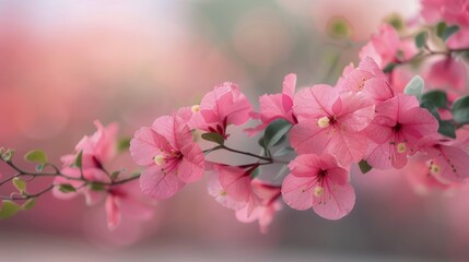 Sticker - Pink Cherry Blossoms in Full Bloom During Springtime