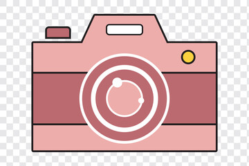 Poster - Photography camera line art icon for apps and websites. EPS 10.