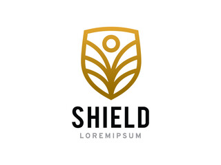 Wall Mural - shield logo symbol or icon template