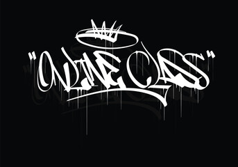 ONLINE CLASS graffiti tag style design