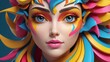 © Amazing Views  - A beautiful young girl with a beautiful smile and colorful hair