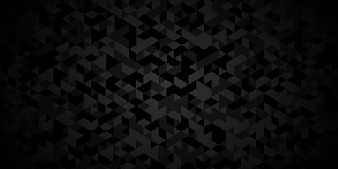 Vector glowing dark black charcoal gradient abstract triangle polygon mosaic. vector geometric ornament. seamless diamond technology black and gray triangle element light background.