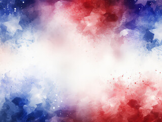 Wall Mural - luxurious happy independence day of america on watercolor background