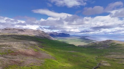 Wall Mural - Aerial view near Snaefellsjokull, Iceland