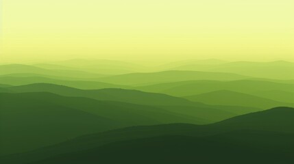 Wall Mural - A smooth gradient transitioning from a deep green at the top to a lighter green at the bottom