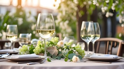 table setting for a dinner