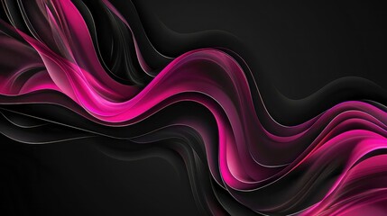 Canvas Print - abstract background with a black and purple flowing texture.