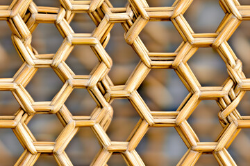 Wall Mural - hexagonal cane webbing, semless