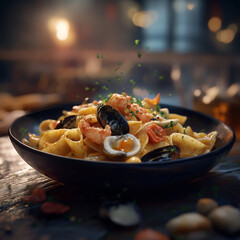 Wall Mural - seafood_pasta