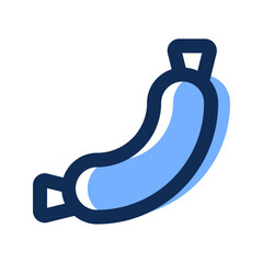 Sticker - sausage filled line icon