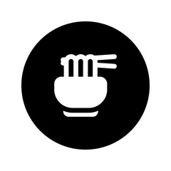 Poster - noodles glyph circular icon