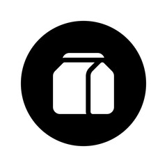 Poster - take away glyph circular icon