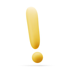 3d Realistic exclamation mark vector illustration.