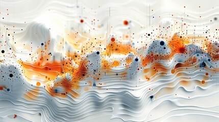 Poster - Generate a unique data map that uses unconventional shapes and symbols to represent geographical data, offering an innovative twist on traditional mapping. Generative AI.