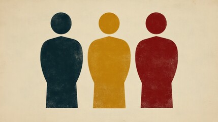 Poster - Abstract Figures in Blue, Yellow, and Red Colors