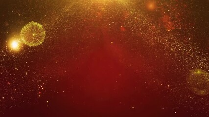 Poster - A vibrant display of sparkling golden and red effects, creating a festive and celebratory atmosphere perfect for special occasions.