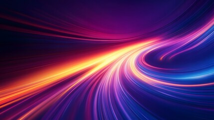 
Modern abstract high-speed light effect. Abstract background with curved beams of light. Technology futuristic dynamic motion. Movement pattern for banner or poster design background concept.