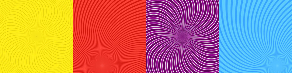Poster - Abstract geometric ray burst background set