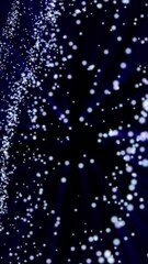 Poster - Beautiful Luxury Colourse Particles Moving Seamless with Bokeh Blur. Looped 3d Animation. Animation modern moving star particles