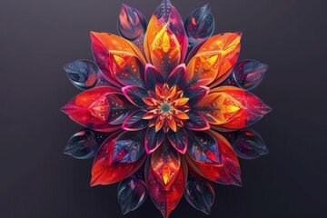 Poster - flower that is on black surface, vibrant meadow filled with blooming wildflowers