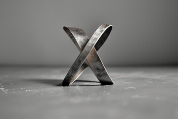 vintage metallic letter A logo formed by two intersecting lines, symbolizing unity and collaboration