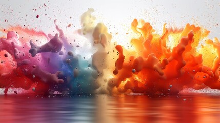 explosive color splash - generative ai