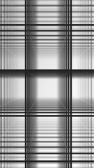 Poster - Geometric spiral with white squares abstract movement white background. Black line grid randomly flip over with white background. Black and white composition of bands