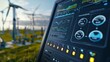 © buraratn - A digital control panel for a wind power plant, showcasing technology's role in managing and sustaining renewable energy resources.