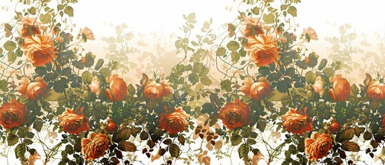 Vintage floral background with lots of copy space